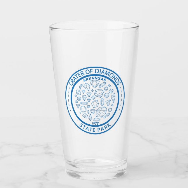 Crater of Diamonds State Park Arkansas Badge Glass (Front)