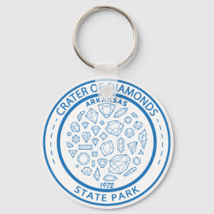 Crater of Diamonds State Park Arkansas Badge Key Ring