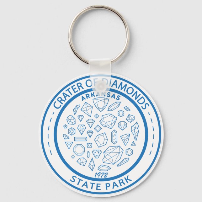 Crater of Diamonds State Park Arkansas Badge Key Ring (Front)