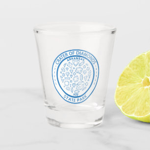Crater of Diamonds State Park Arkansas Badge Shot Glass