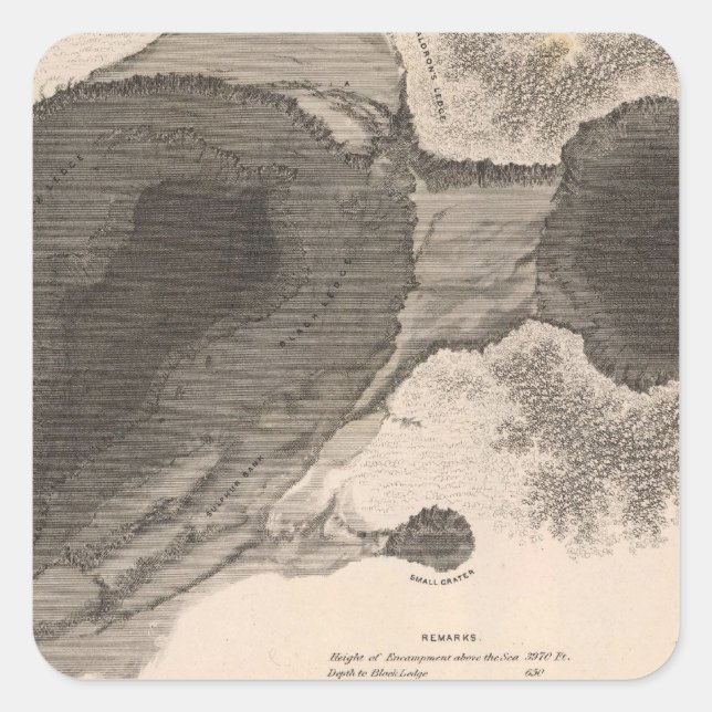 Crater of Kilauea, Hawaii Square Sticker (Front)