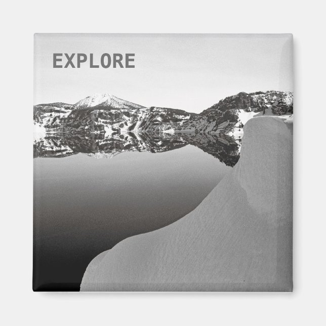 Crater Snowdrift, EXPLORE Magnet (Front)