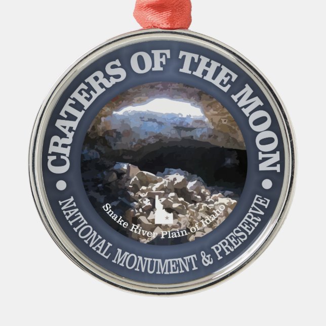 Craters of the Moon Metal Tree Decoration (Front)