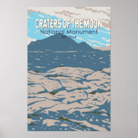 Craters of the Moon National Monument Idaho Retro