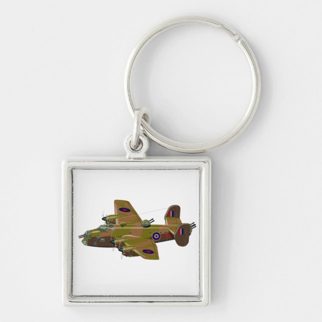 Cratoon retro bomber key ring (Front)