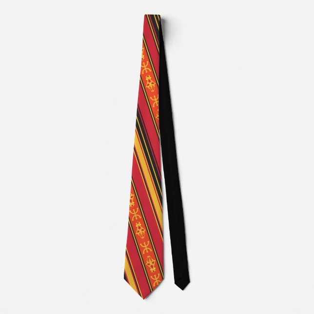 CRAVATE MOTIF KABYLE AMAZIGH SYMBOLE DES BERBERES TIE (Front)