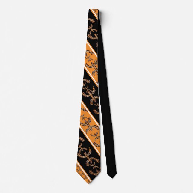 CRAVATE MOTIF MZEB AMAZIGH SYMBOLE DES BERBERES TIE (Front)