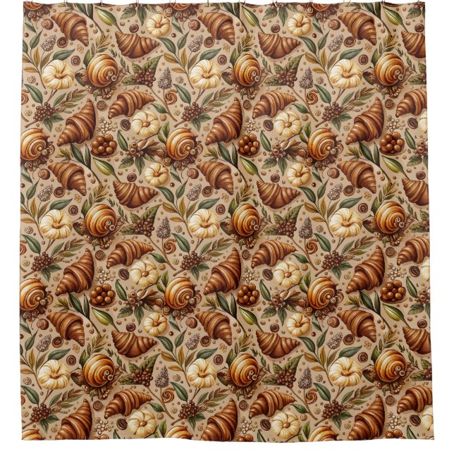 Craven Croissants  Shower Curtain (Front)