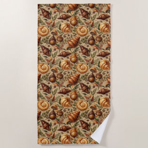 Craving Croissants Beach Towel