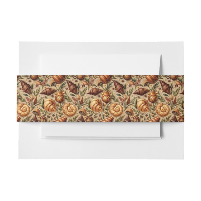 Craving Croissants  Invitation Belly Band (Front Example)