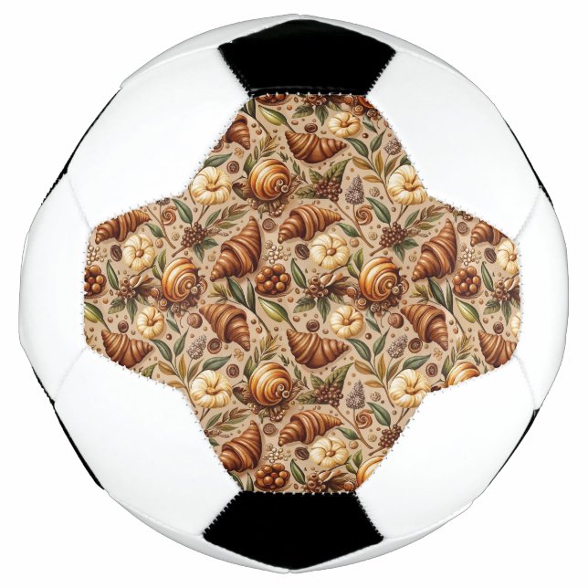 Craving Croissants  Soccer Ball (Front)