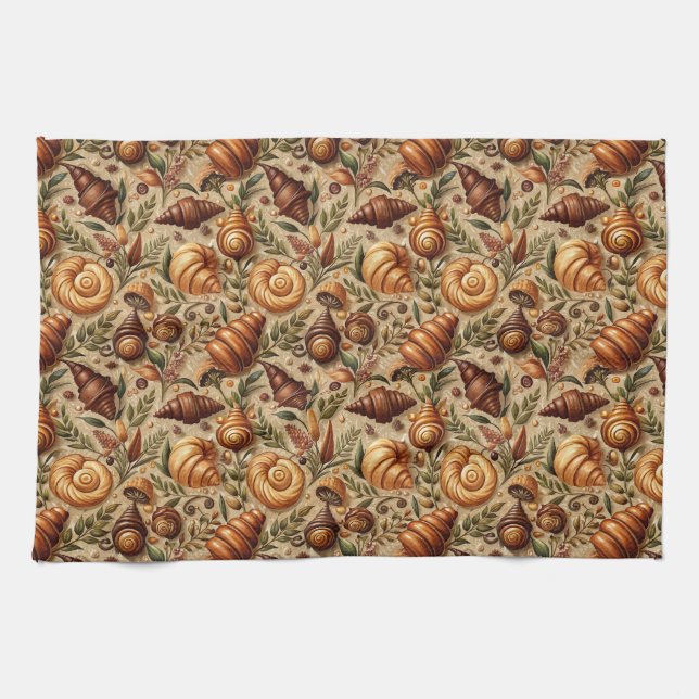 Craving Croissants  Tea Towel (Horizontal)