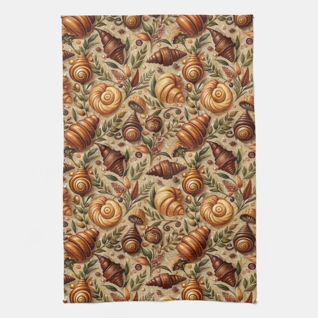 Craving Croissants  Tea Towel (Vertical)