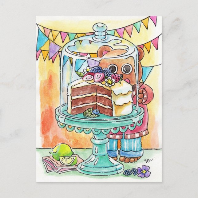 Craving for Cake Postcard (Front)