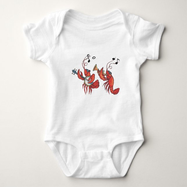 Crawfish Band 1.pdf Baby Bodysuit (Front)