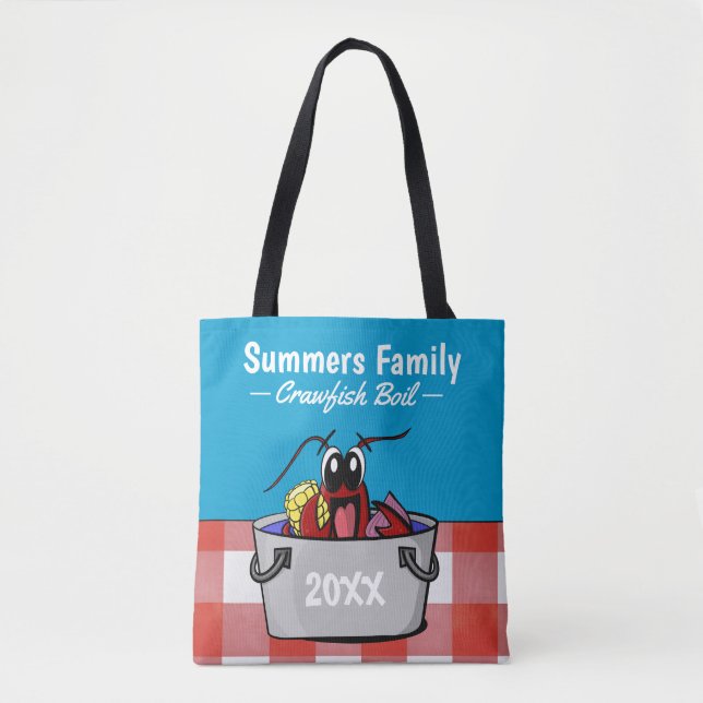 Crawfish Boil Annual Family Party Picnic Tote Bag (Front)