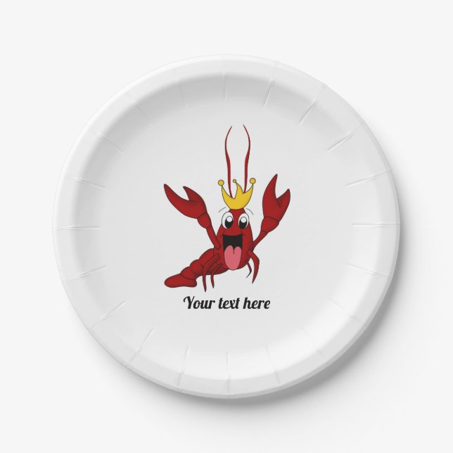 Crawfish Boil Annual Family Reunion Party Paper Plate (Front)