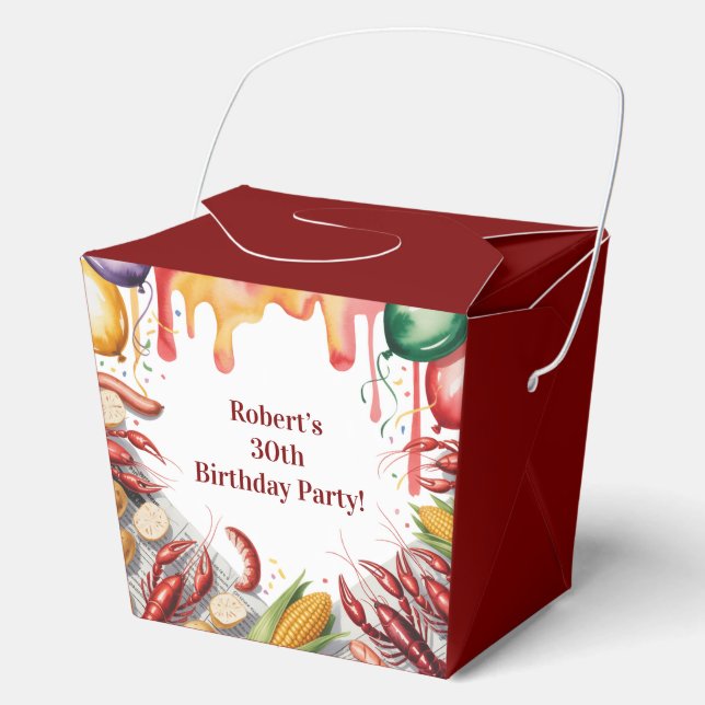 Crawfish Boil Birthday Party For Adults  Favour Box (Front)