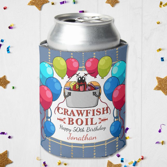 Crawfish Boil Birthday Seafood Party Can Cooler (Crawfish Boil Birthday Seafood Party Can Cooler! Perfect for a birthday of any age!)