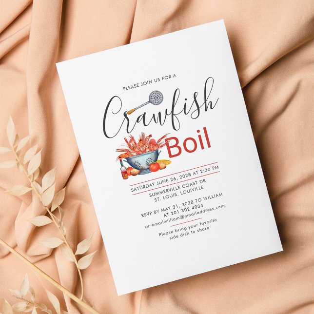 Crawfish Boil Coastal Cookout Family Reunion Invitation (Creator Uploaded)