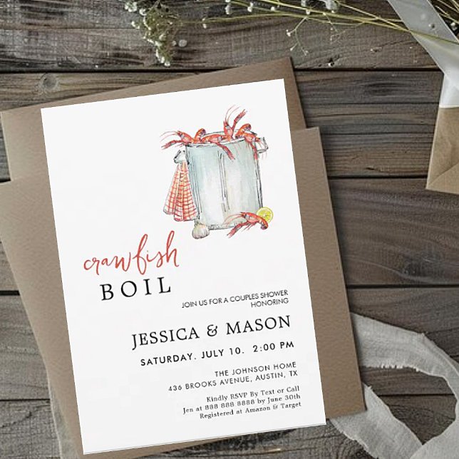 Crawfish Boil Couples Bridal Shower  Invitation (Creator Uploaded)