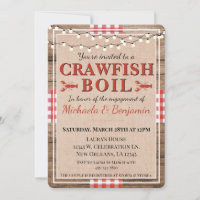 Crawfish Boil Couples Engagement Party Rustic