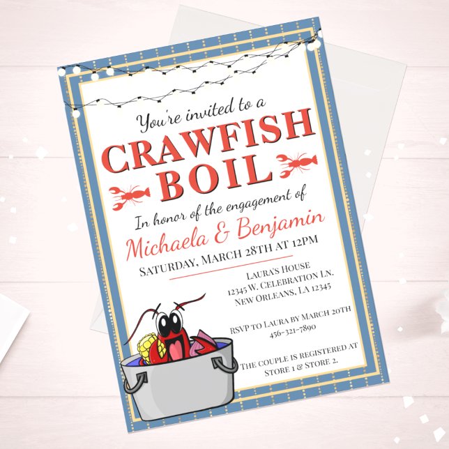 Crawfish Boil Couples Shower Engagement Party Invitation (Creator Uploaded)