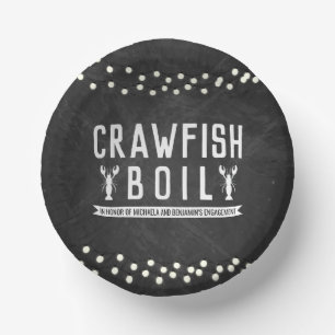 Crawfish Boil Couples Shower Engagement Party Paper Plate