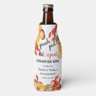 Crawfish Boil Couples Summer Engagement Party Bottle Cooler
