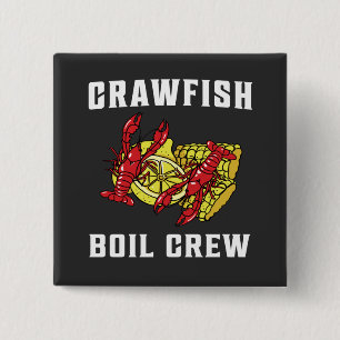Crawfish Boil Crew  15 Cm Square Badge