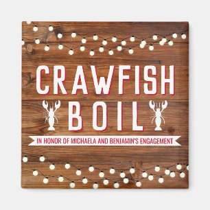 Crawfish Boil Engagement Party Favour Magnet