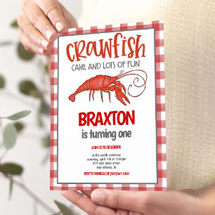Crawfish Boil First Birthday Cajun Celebration Invitation