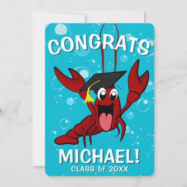 Crawfish Boil Graduation Party Invitation (Front)