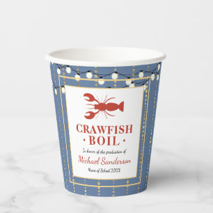 Crawfish Boil Graduation Party Paper Cups