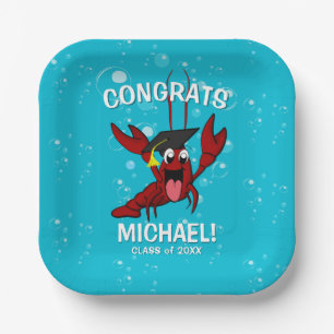 Crawfish Boil Graduation Party Paper Plate
