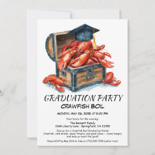 Crawfish Boil Graduation Party   Southern Style  Invitation