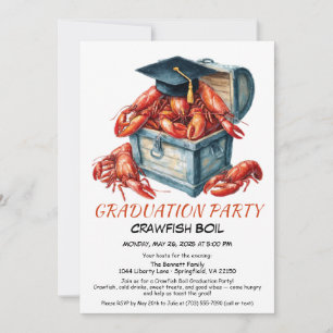 Crawfish Boil Graduation Party   Southern Style  Invitation