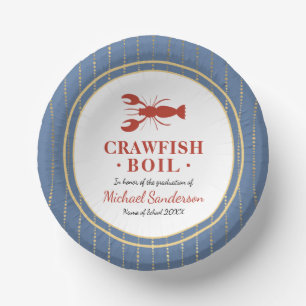 Crawfish Boil Graduation School Event Paper Plate