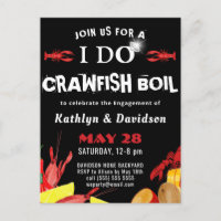 Crawfish Boil I DO Engagement Photo Invitation