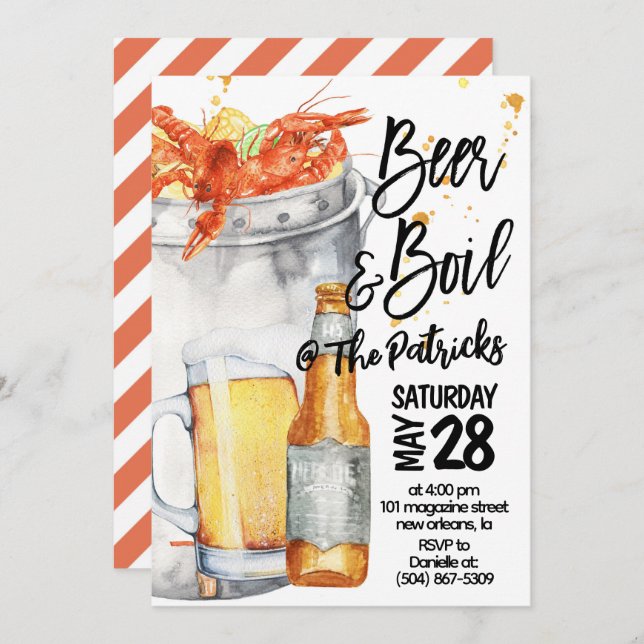 Crawfish Boil Invitation (Front/Back)