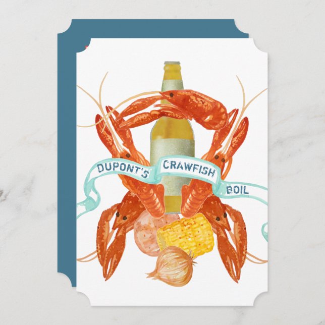 Crawfish Boil Invitations (Front/Back)