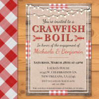 Crawfish Boil Lobster Engagement Party Rustic