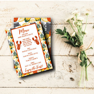 Crawfish Boil Menu Card – Cajun Seafood Feast