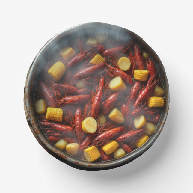Crawfish Boil Paper Party Bowls Plate (Front)