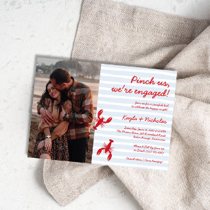 Crawfish Boil Pinch Us Photo Engagement Invitation