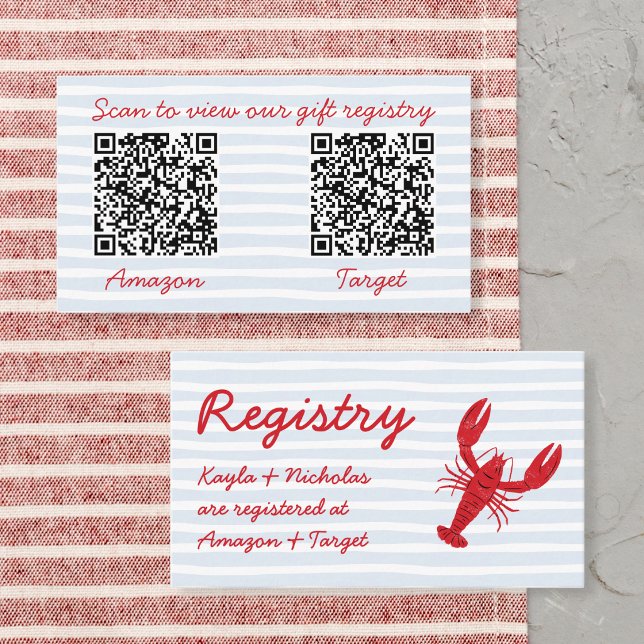 Crawfish Boil Registry Engagement Couples Shower Enclosure Card (Crawfish Boil Registry Engagement Couples Shower Enclosure Card)