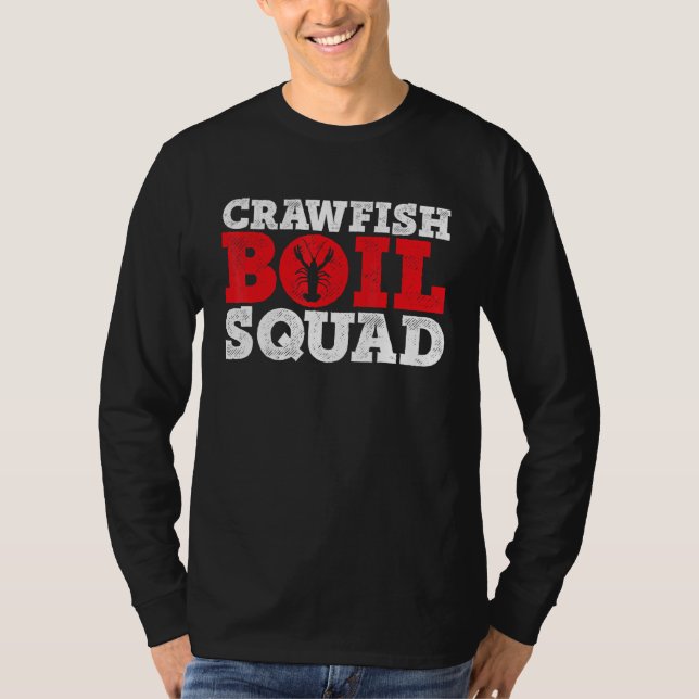 Crawfish Boil Squad Crayfish Mudbug Cajun Festival T-Shirt (Front)