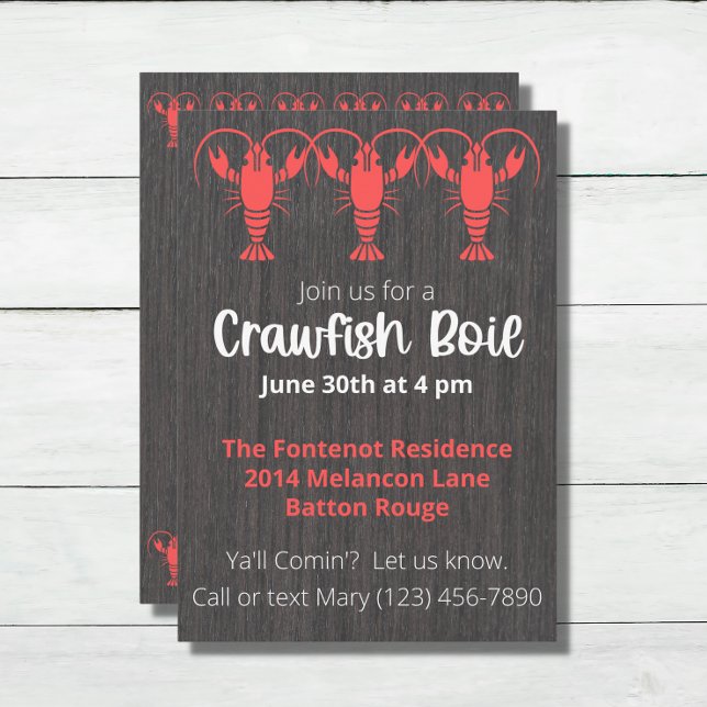 Crawfish Boil Summer Party Invitation (Creator Uploaded)