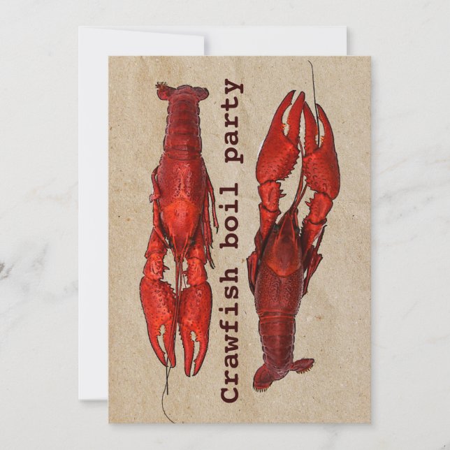 crawfish boil summer party invitation template (Front)