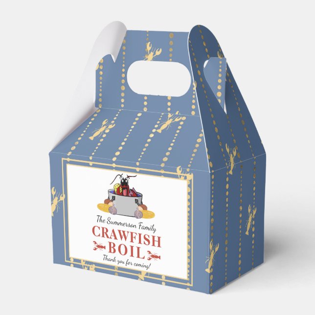Crawfish Boil Summer Seafood Barbecue Party Favour Box (Front Side)